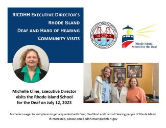 Michelle Cline visits Rhode Island School for the Deaf