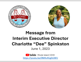 Message from Charlotte “Dee” Spinkston, Interim Executive Director