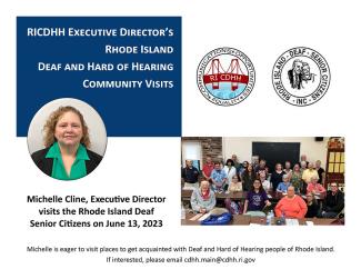 Michelle Cline visits Rhode Island Deaf Senior Citizens