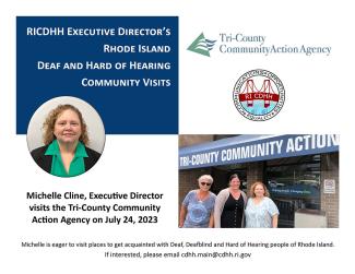 Michelle Cline visits Tri County Community Action Agency